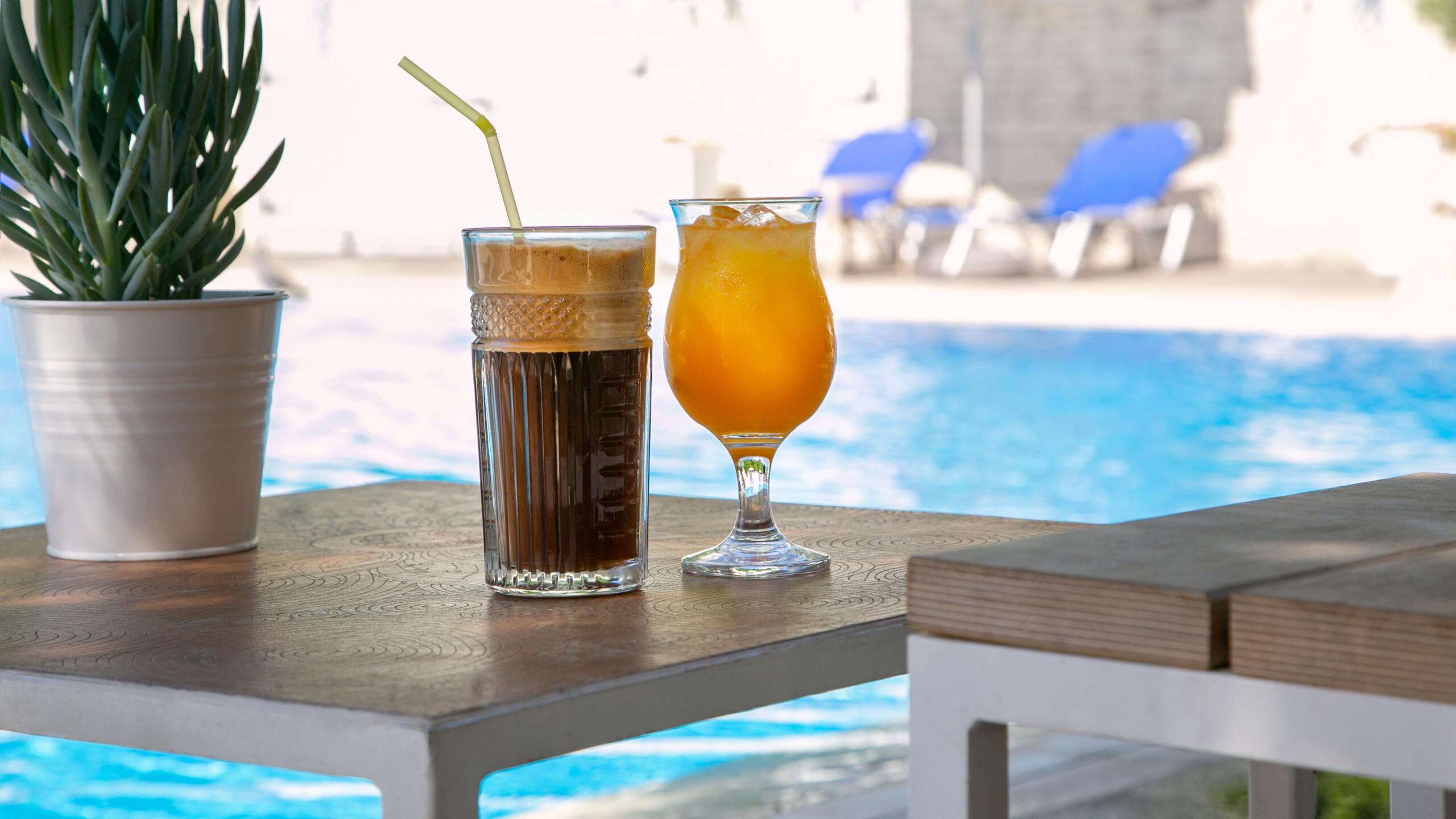 Coffee by the Pool Café at Cleopatra Hotel 